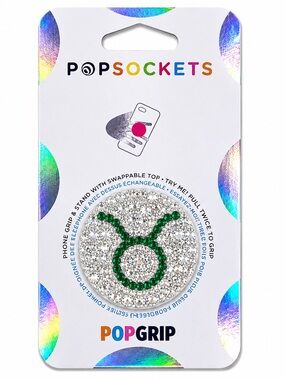 Luxe Crystal Taurus ♉️ Theme Diamonds PopSocket Phone Holder Grip New